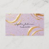 Purple Glitter Business Card 名刺 (正面)
