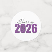 Purple Glitter Class of 2026 コンフェッティ (スモール正面)