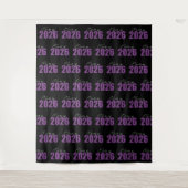 Purple Glitter Class of 2026 Photo Backdrop タペストリー (正面)