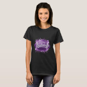 Purple Glitter Football – Bulldogs Team Spirit  Tシャツ (正面フル)