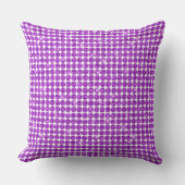 Purple Glitter Glam Faux Bling Throw Pillow クッション (正面)