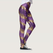Purple Glitter Gold Sparkle レギンス (右)