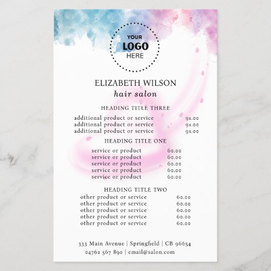 Purple Glitter Luxury Drip Salon チラシ (正面)