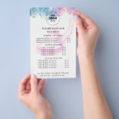 Purple Glitter Luxury Drip Salon チラシ (ハンドル)