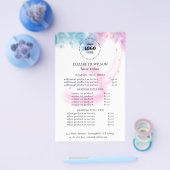 Purple Glitter Luxury Drip Salon チラシ (シングル)