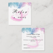 Purple Glitter Luxury Drip Salon 割引カード (正面/裏面)