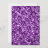 Purple Glitter Skull and Spider Web 21st Birthday 招待状 (裏面)