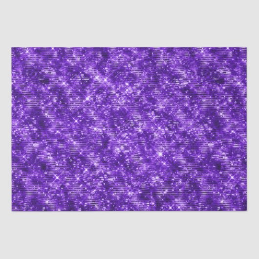 Purple Glitter Sparkle Glam Elegant Design 薄葉紙 (正面)