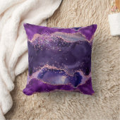 Purple Glittery Agate Texture クッション (ブランケット)