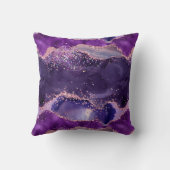 Purple Glittery Agate Texture クッション (裏面)