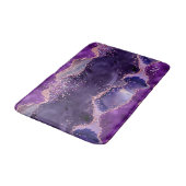 Purple Glittery Agate Texture バスマット (アングル)