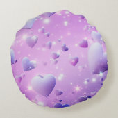 Purple Glow Heart ラウンドクッション (裏面)
