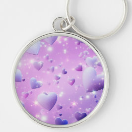 Purple Glow Heart Keychain キーホルダー