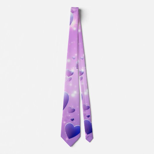 Purple Glow Heart Neck Tie ネクタイ (正面)