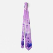 Purple Glow Heart Neck Tie ネクタイ (裏面)