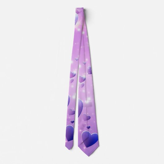 Purple Glow Heart Neck Tie ネクタイ (裏面)