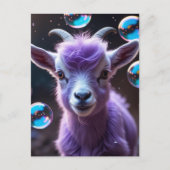 Purple Goat Postcard ポストカード (正面)
