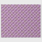 Purple Gold Abstract Marble Design ラッピングペーパー (フラット)