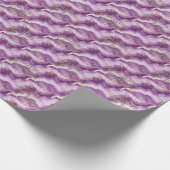 Purple Gold Abstract Marble Design ラッピングペーパー (角)