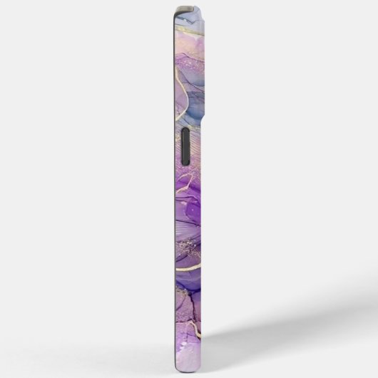 Purple & Gold Alcohol Ink iPhone Case Case-Mate iPhoneケース (裏面 / 右)
