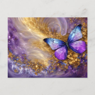 Purple & Gold Butterfly # 20 ポストカード