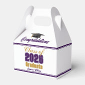 Purple Gold Class of 2026 Graduation Party フェイバーボックス (正面サイド)
