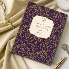Purple Gold Damask Daughter of the King ノートブック