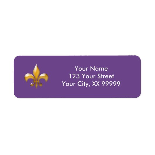 Purple Gold Fleur de Lis ラベル (正面)