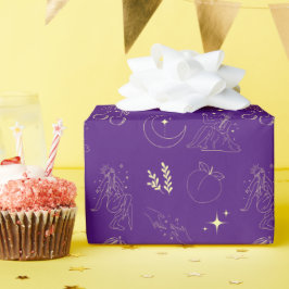 Purple Gold Goddess Tattoo Pattern  ラッピングペーパー