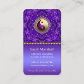 Purple Gold Mandala Tranquil Balance Holistic 名刺 (正面)