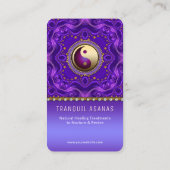 Purple Gold Mandala Tranquil Balance Holistic 名刺 (裏面)