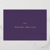 Purple Gold Merry Christmas Foil Card 箔シーズンカード (裏面)