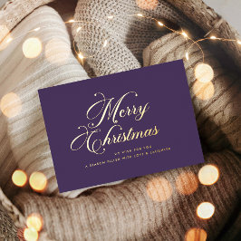 Purple Gold Merry Christmas Foil Card 箔シーズンカード