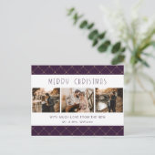 Purple Gold Photo Newlywed シーズンポストカード (スタンド正面)