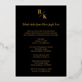 Purple & Gold Stylish Lace Vertical 3 Multi Photos 箔招待状 (裏面)