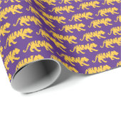Purple & Gold Tiger Print Wrapping Paper | LSU ラッピングペーパー (ロールコーナー)