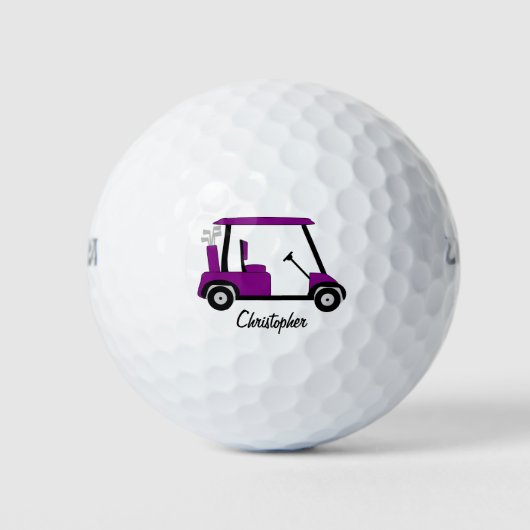 Purple Golf Buggy Design ゴルフボール (正面)