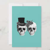 Purple Goth Sugar Skull Wedding Invitation 招待状 (裏面)