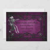 Purple Gothic Halloween wedding invitation 招待状 (正面)