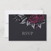 Purple Gothic Halloween Wedding RSVP Card (裏面)