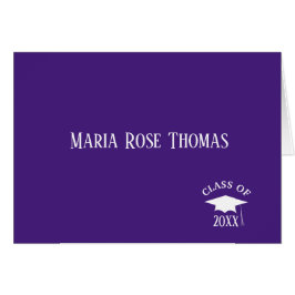 Purple Grad Thank you note （4.25インチx 5.5インチ）カード