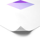 Purple Gradient Circle Vignette Abstract Design ポスター (角)