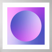Purple Gradient Circle Vignette Abstract Design ポスター (正面)