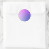 Purple Gradient Circle Vignette Abstract Design ラウンドシール (バッグ)