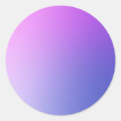 Purple Gradient Circle Vignette Abstract Design ラウンドシール (正面)