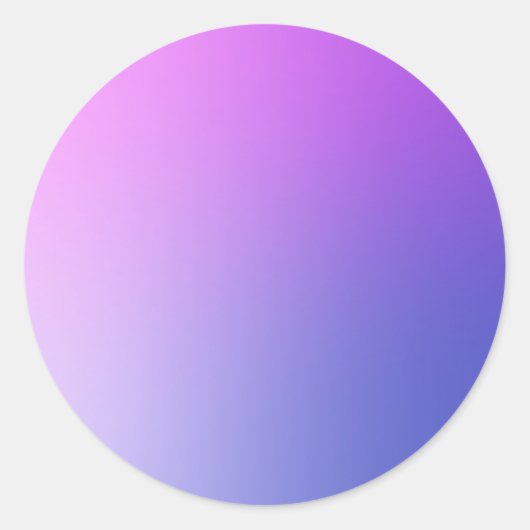Purple Gradient Circle Vignette Abstract Design ラウンドシール (正面)