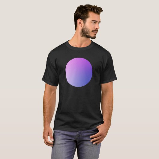 Purple Gradient Circle Vignette Abstract Design Tシャツ (正面フル)
