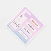 Purple Gradient Cute Eyeball Baby Shower スタンダードランチョンナプキン (角)