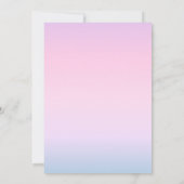 Purple Gradient Cute Eyeball Text Baby Shower サンキューカード (裏面)