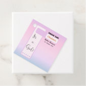 Purple Gradient Cute Eyeball Text Baby Shower フェイバータグ (インサイチュ)